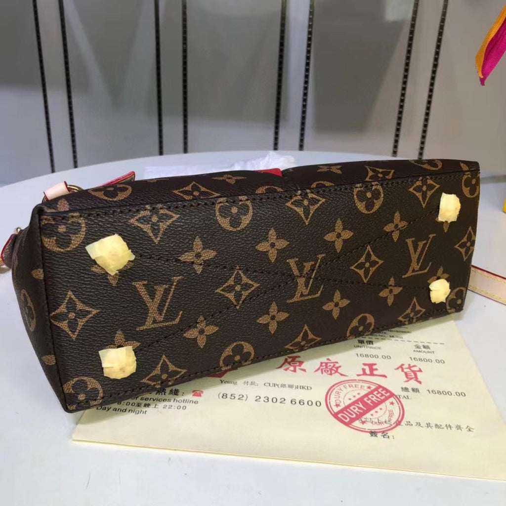 Louis Vuitton V Tote BB Bag 20cm Monogram Canvas Spring/Summer Collection M43966 Cerise