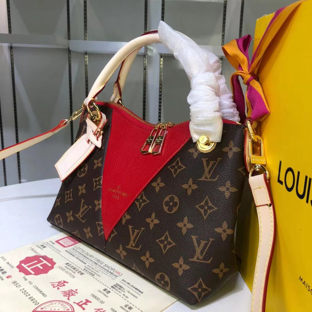 Louis Vuitton V Tote BB Bag 20cm Monogram Canvas Spring/Summer Collection M43966 Cerise