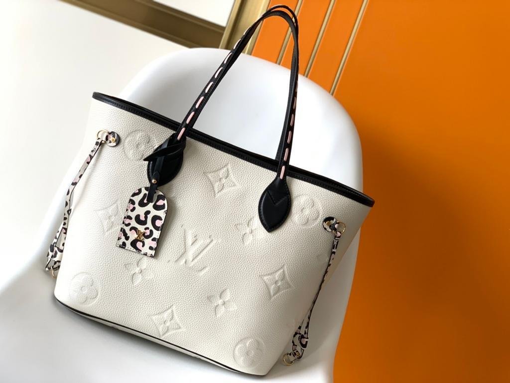 Louis Vuitton Neverfull MM Monogram Empreinte 31cm White