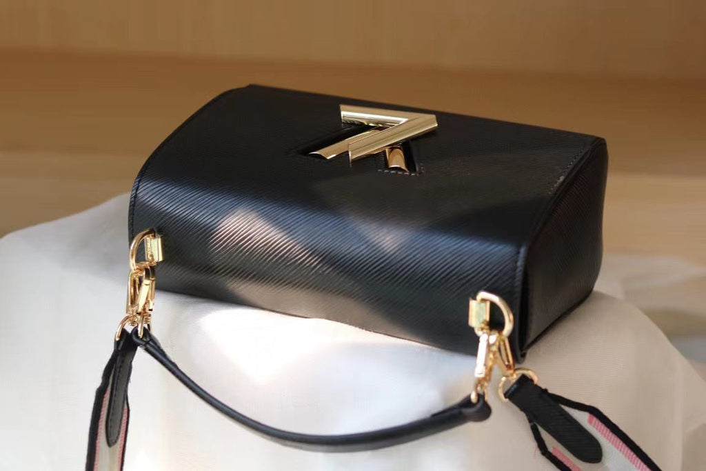 Louis Vuitton Twist MM Bag 23cm Epi Canvas Leather Spring/Summer Collection M57505, Black