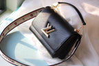 Louis Vuitton Twist MM Bag 23cm Epi Canvas Leather Spring/Summer Collection M57505, Black