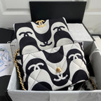 Chanel Black & White Flap Bag 26cm