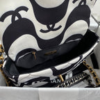Chanel Black & White Flap Bag 26cm