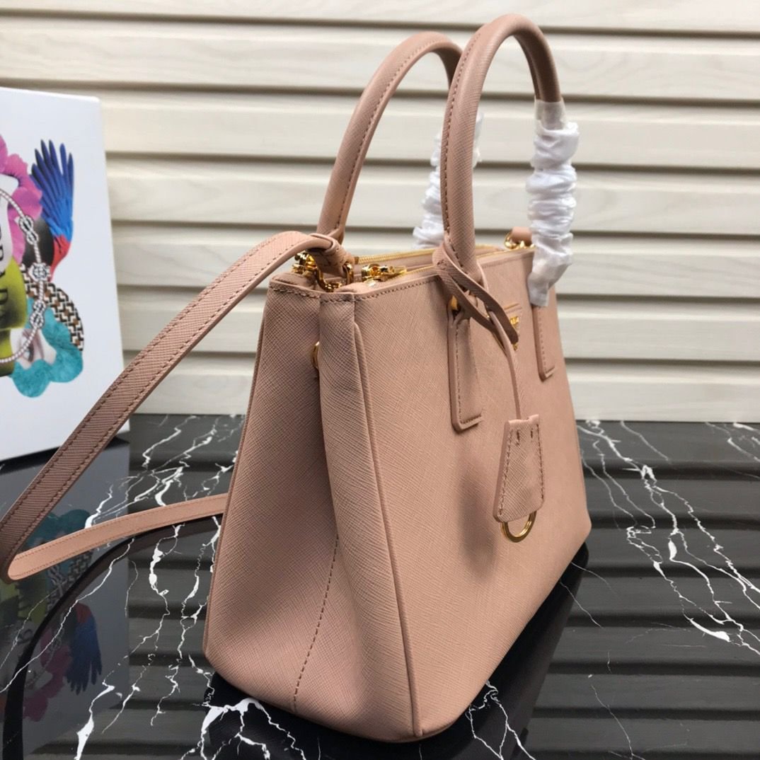Prada Medium Shoulder Bag Naked Pink 28cm