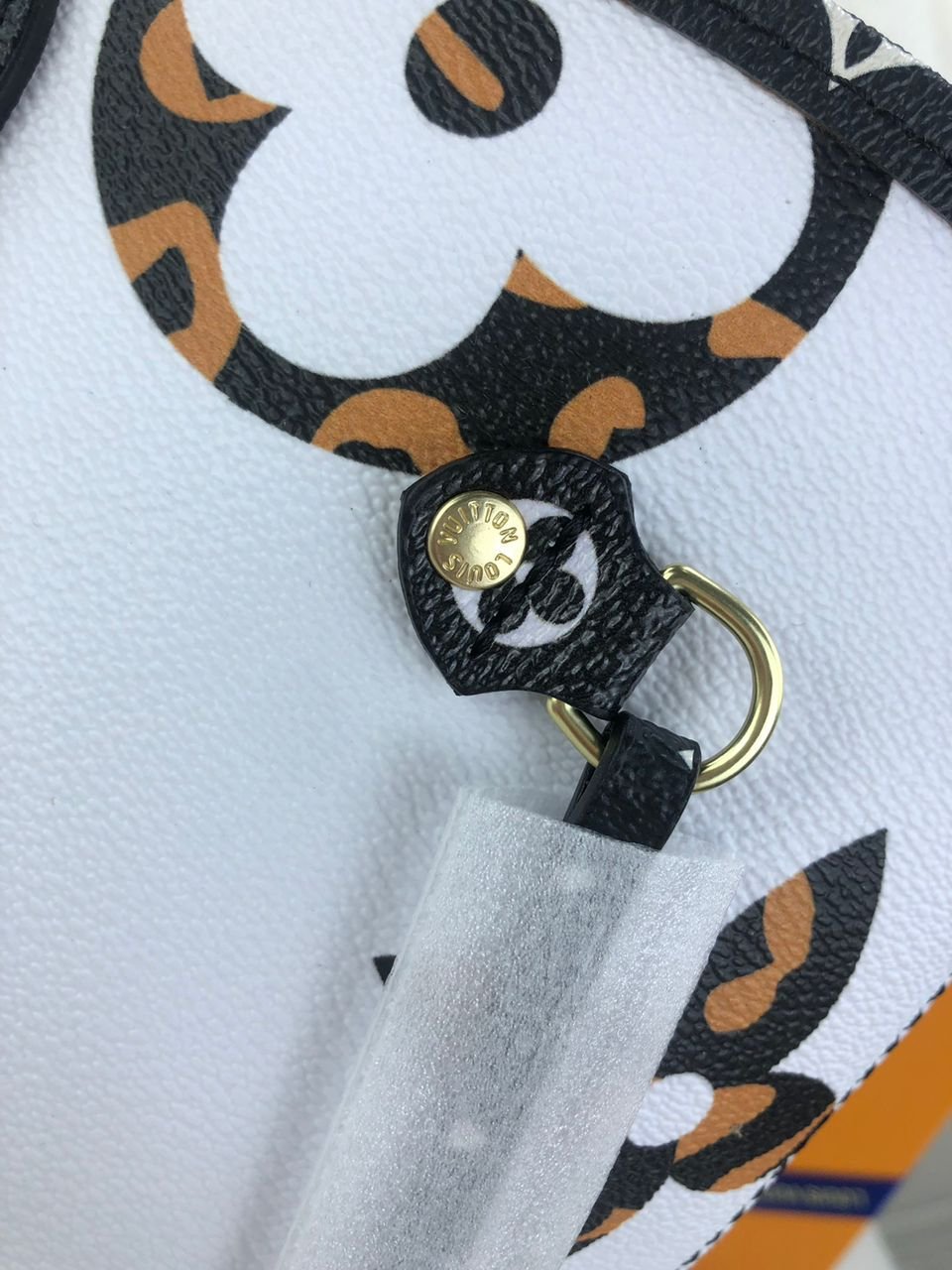 Louis Vuitton Neverfull MM Monogram Empreinte 31cm White/Orange