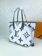 Louis Vuitton Neverfull MM Monogram Empreinte 31cm White/Orange