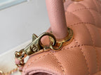 Chanel Flap Bag With Top Handle 19cm Pink