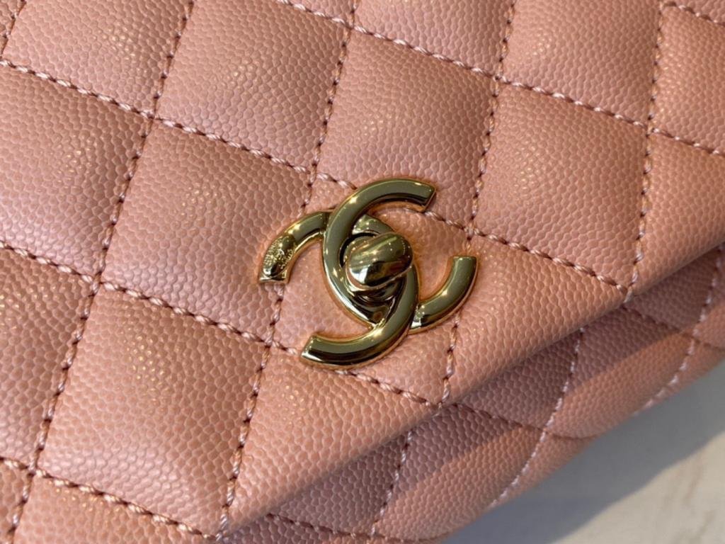 Chanel Flap Bag With Top Handle 19cm Pink