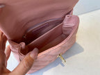 Chanel Flap Bag With Top Handle 19cm Pink