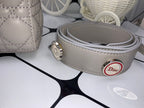 Christian Dior Lady Dior Bag Metal Hardware Spring Collection 20cm Dark Grey