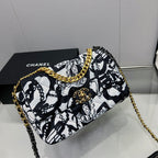 Chanel Flap Bag 30cm Black And White
