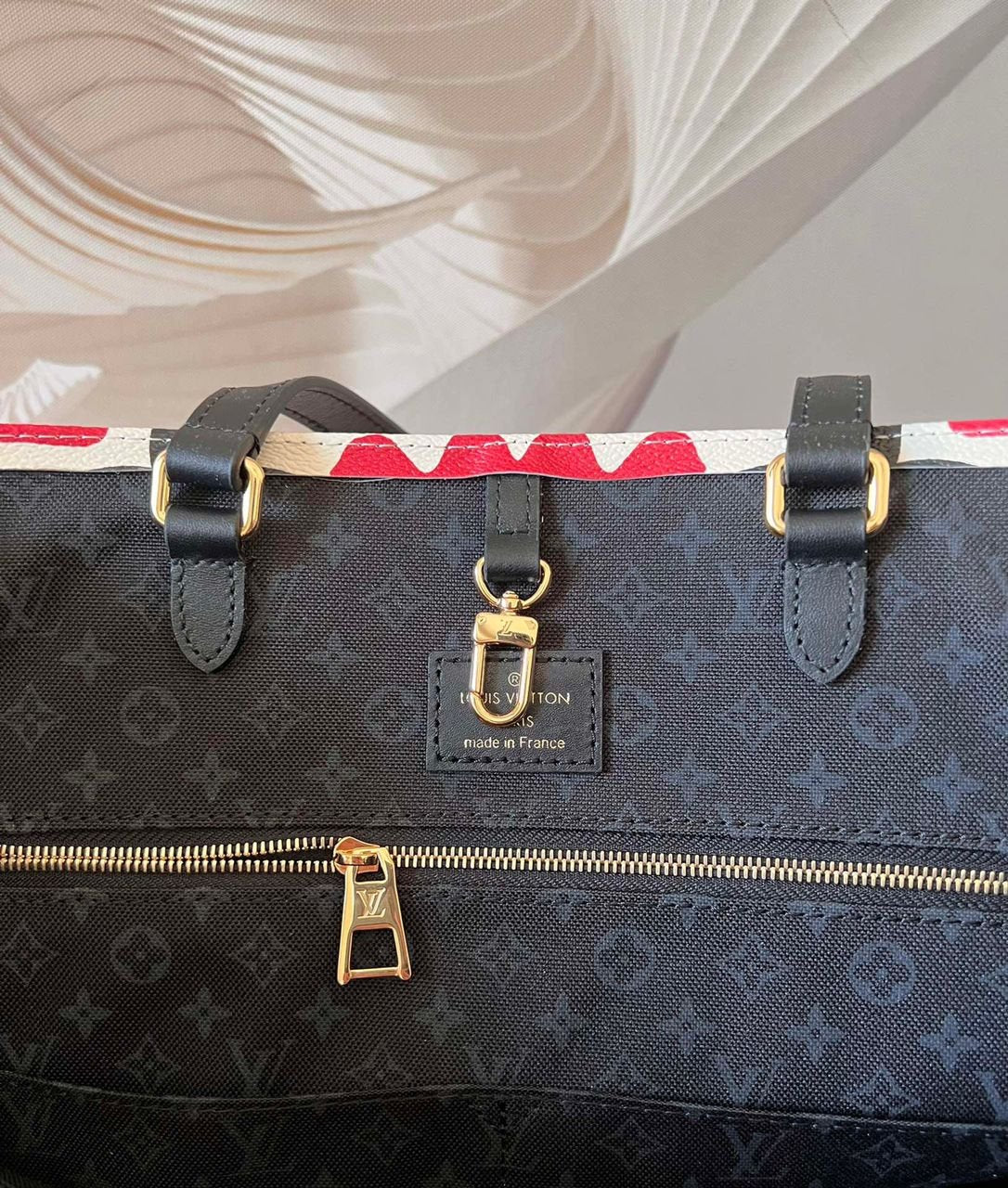 Louis Vuitton On The Go GM Tote Bag 16 Inches Red