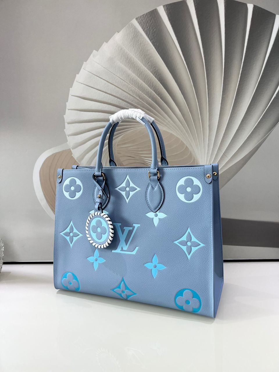 Louis Vuitton By The Pool OnTheGo MM Bag 35cm Monogram Empreinte Canvas Leather Spring/Summer Collection Blue
