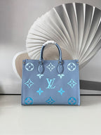 Louis Vuitton By The Pool OnTheGo MM Bag 35cm Monogram Empreinte Canvas Leather Spring/Summer Collection Blue