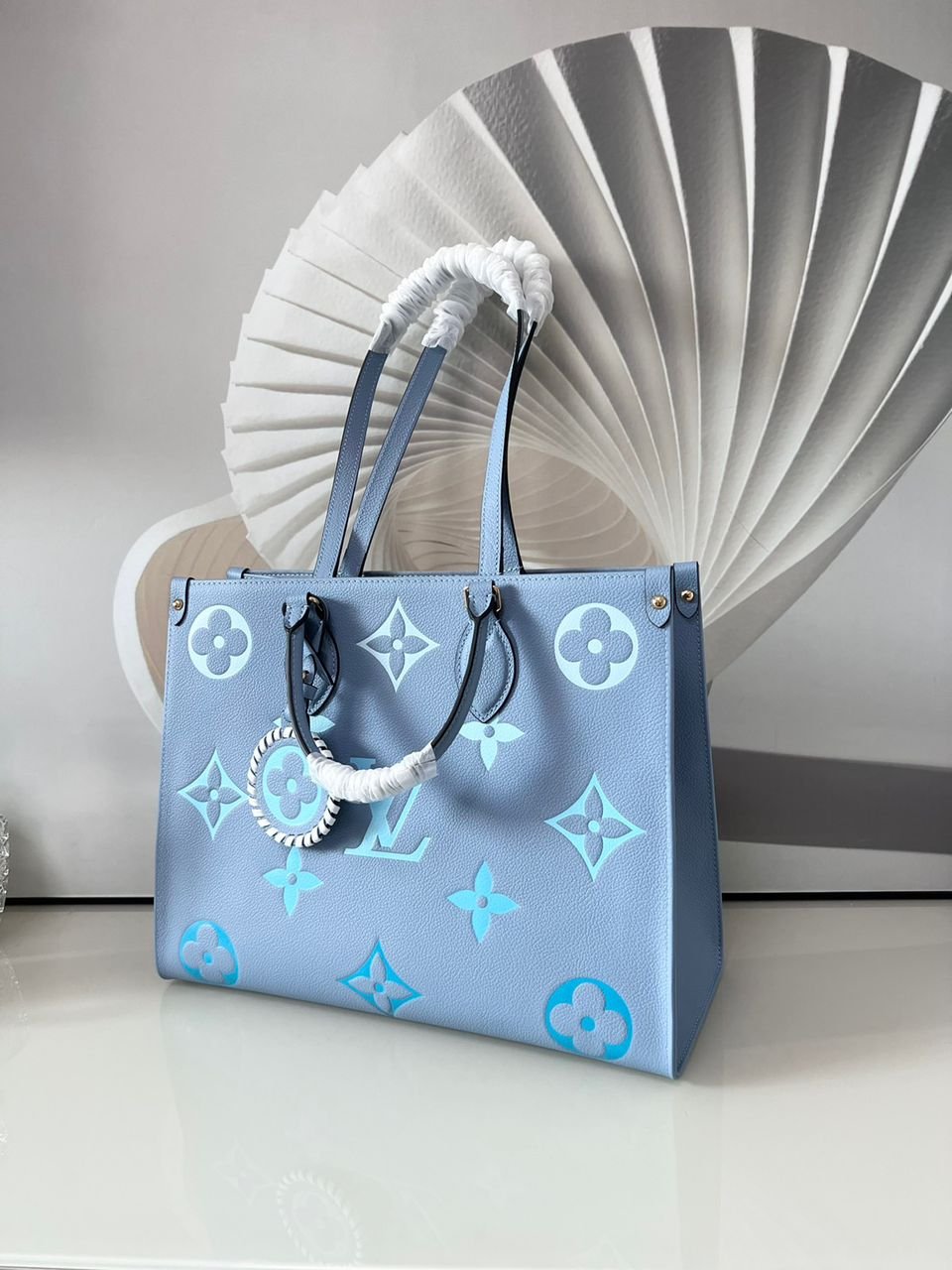 Louis Vuitton By The Pool OnTheGo MM Bag 35cm Monogram Empreinte Canvas Leather Spring/Summer Collection Blue