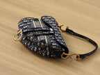 Christian Dior Logo Saddle Bag 25cm Oblique Embroidered Canvas Spring/Summer Collection Black