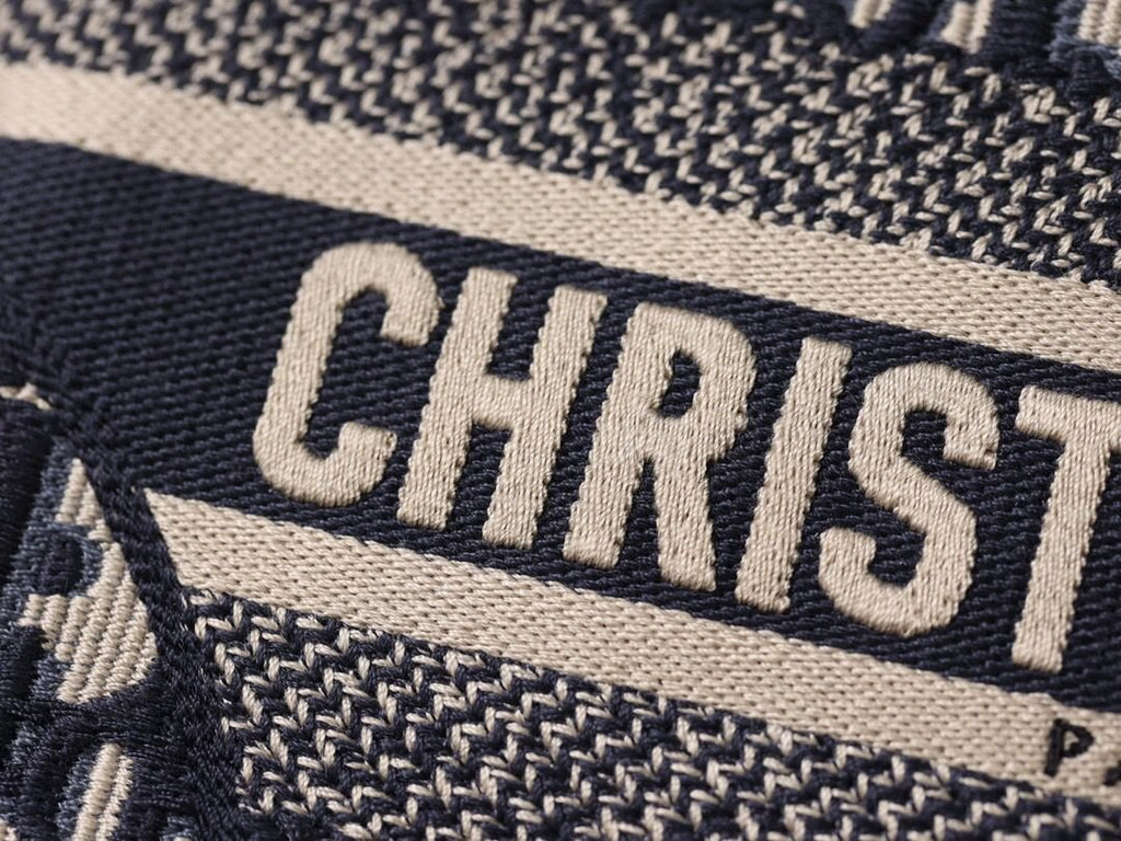 Christian Dior Logo Saddle Bag 25cm Oblique Embroidered Canvas Spring/Summer Collection Black