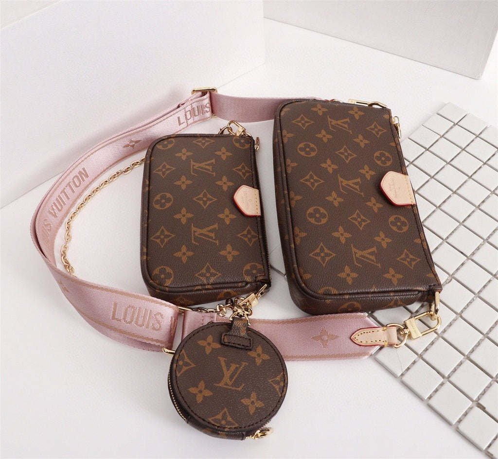 Louis Vuitton Multi Pochette Accessoires Monogram Canvas Fall/Winter Collection M44840 Rose Clair
