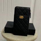 Chanel Coco Clutch Bag 19cm Gold Toned Hardware CC