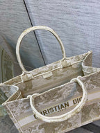 Christina Dior Medium Book Tote Bag 36cm Beige