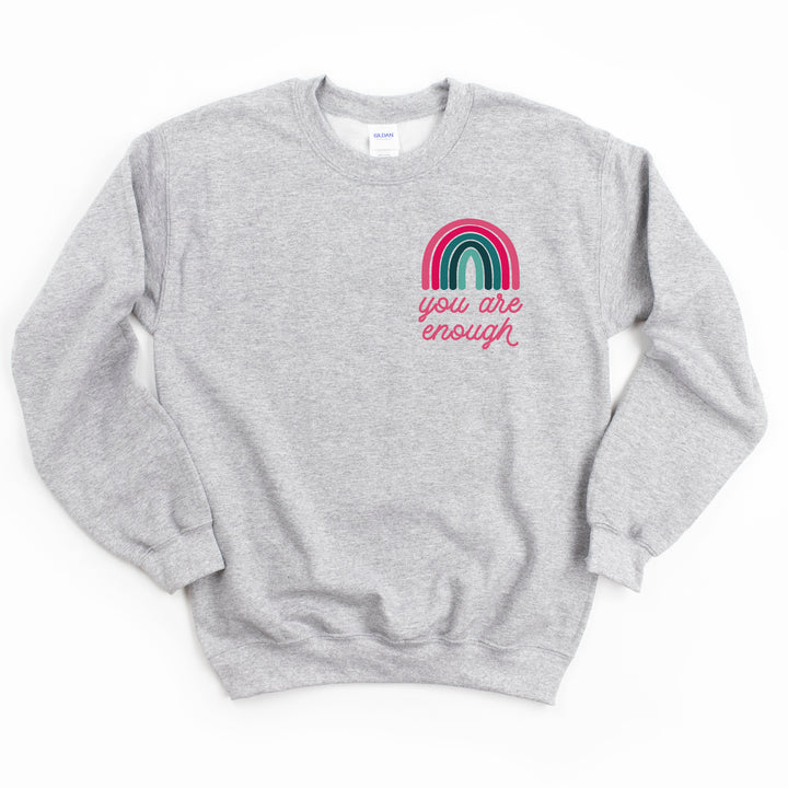 You Are Enough Rainbow Pullover  |  Jewel Tones