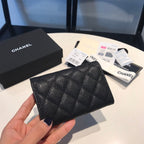 Chanel Co-Co Mini Wallet Gold Hardware 12cm Black