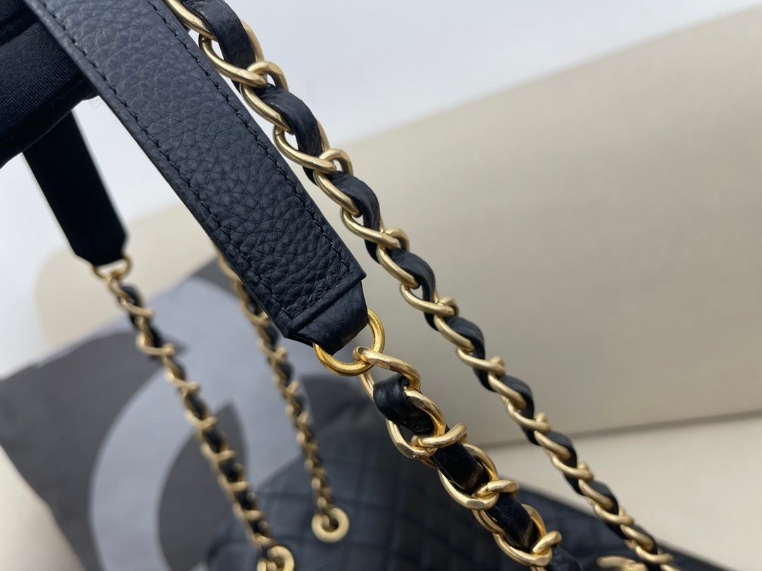 Chanel CoCo Luggage Gold Toned Hardware 46cm Black