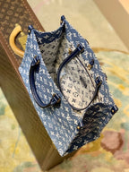 Louis Vuitton Onthego MM Tote Navy Blue 32cm