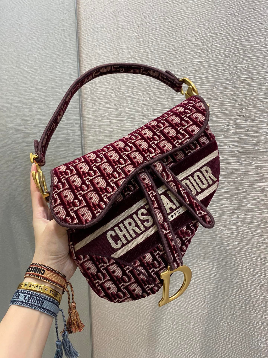Christian Dior Red Saddle Bag 25cm