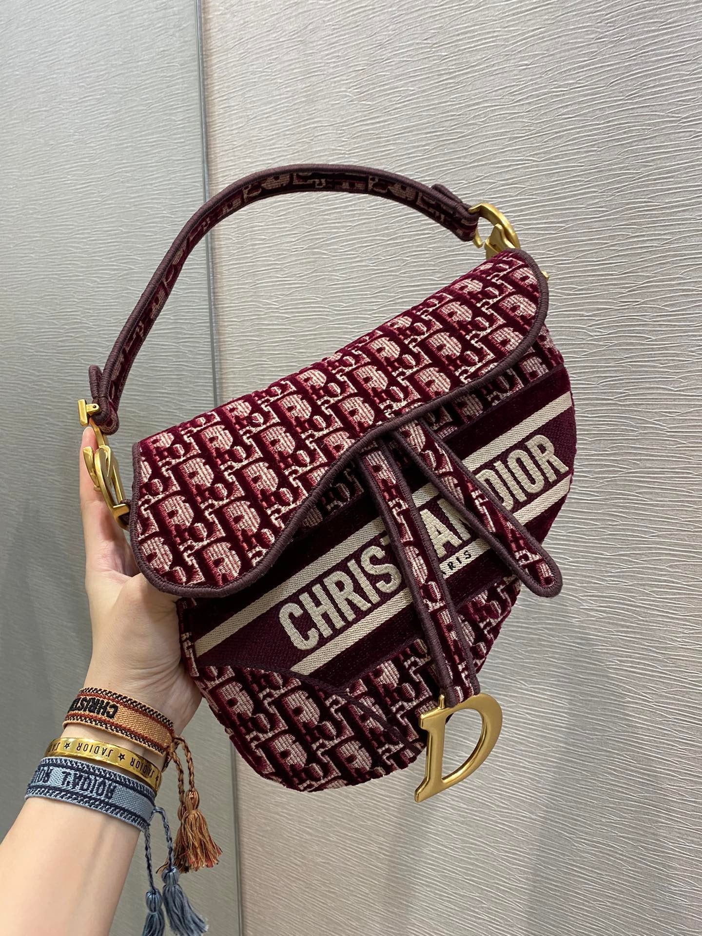 Christian Dior Red Saddle Bag 25cm