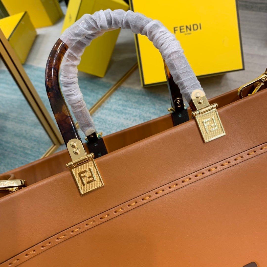 Fendi Sunshine Handle Bag 36cm Brown