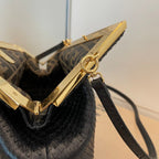 Fendi First Small Python Bag 26cm Black