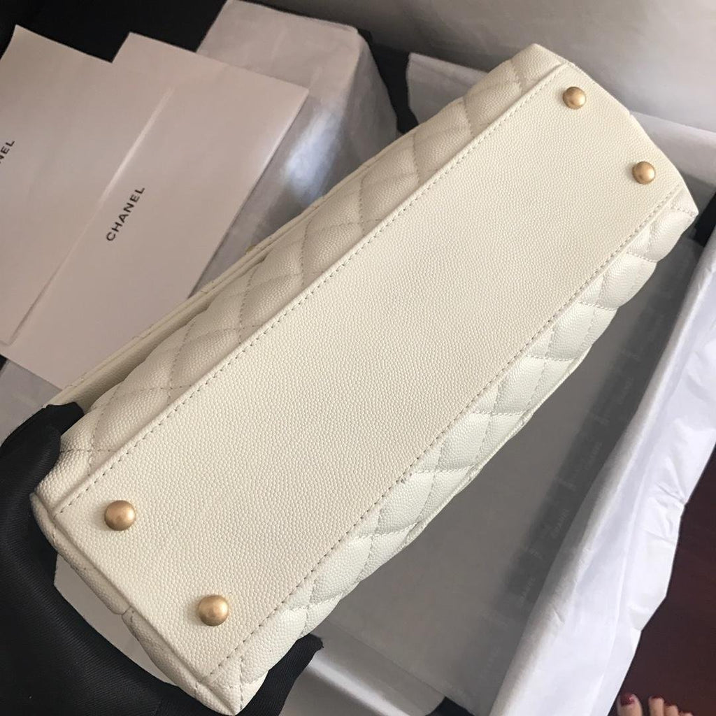 Chanel Coco Handle Bag 28cm White
