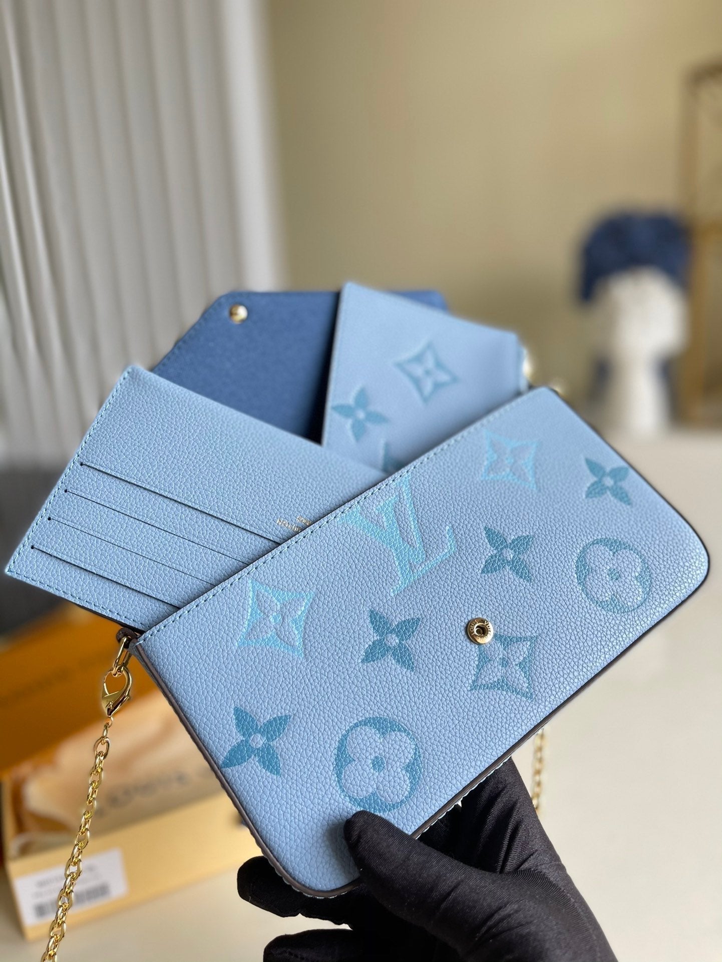 Louis Vuitton Vitorine Wallet 21cm Blue