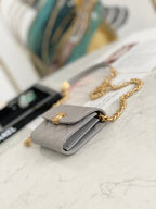 Chanel Flap Bag Mini Gold 12cm Grey