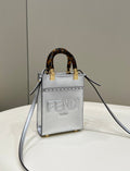 Fendi Mini Sunshine Shopper 18cm Silver
