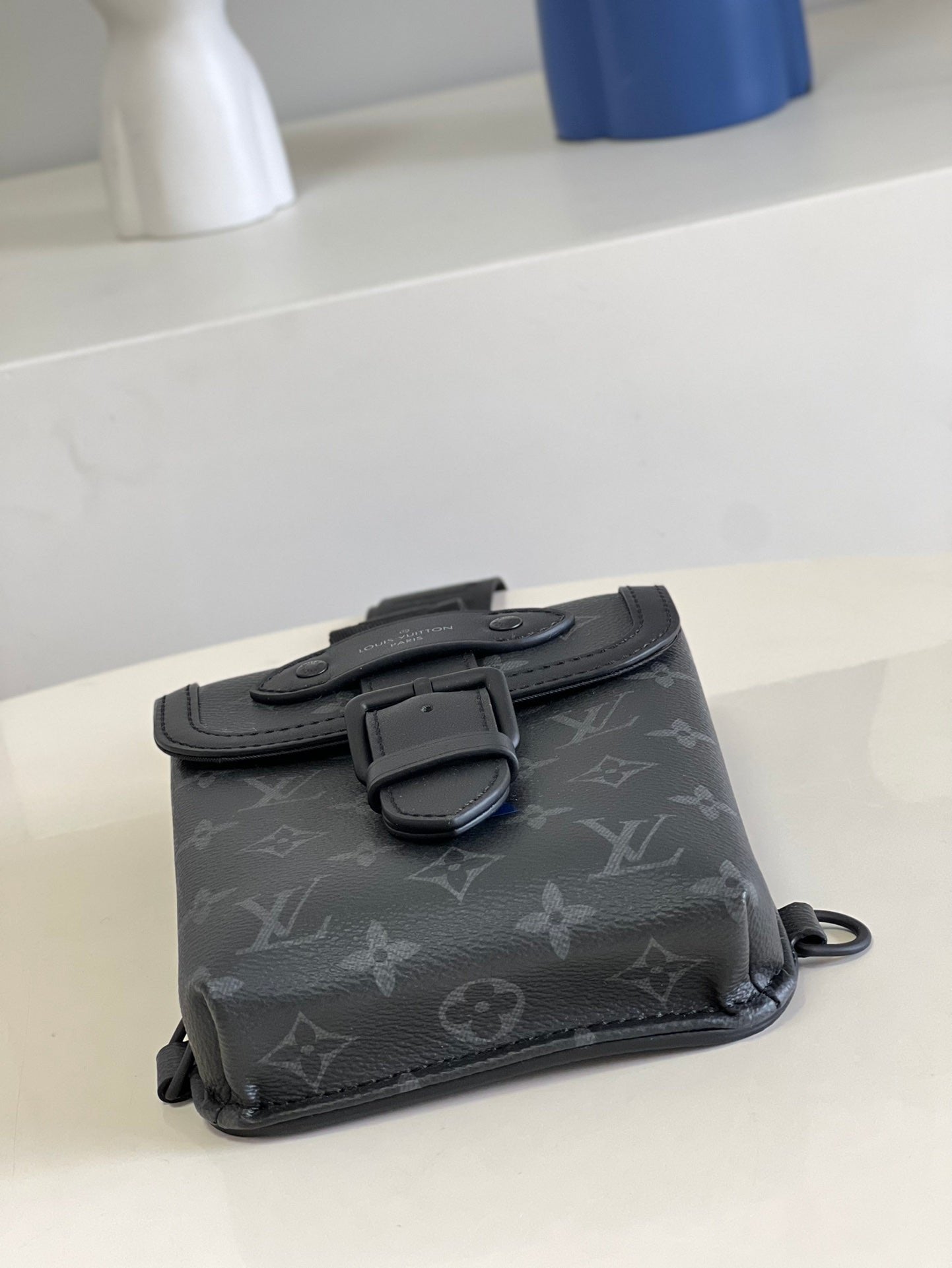Louis Vuitton Saumur Sling Bag 18cm Black