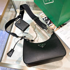 Prada Re-Edition 2005 Saffiano Leather Bag Black For Women, Women’s Bags 8.6in/22cm