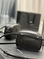Saint Laurent Lou Belt Bag In Matelasse Black Metal Hardware 15cm