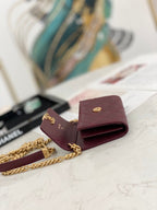 Chanel Flap Bag Mini Gold 12cm Red