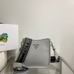 Prada Mini Shoulder Bag Grey For Women, Women’s Bags 7.9in/20cm
