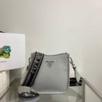 Prada Mini Shoulder Bag Grey For Women, Women’s Bags 7.9in/20cm
