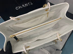 Chanel Tote Bag Spring Collection Gold Hardware 33cm White