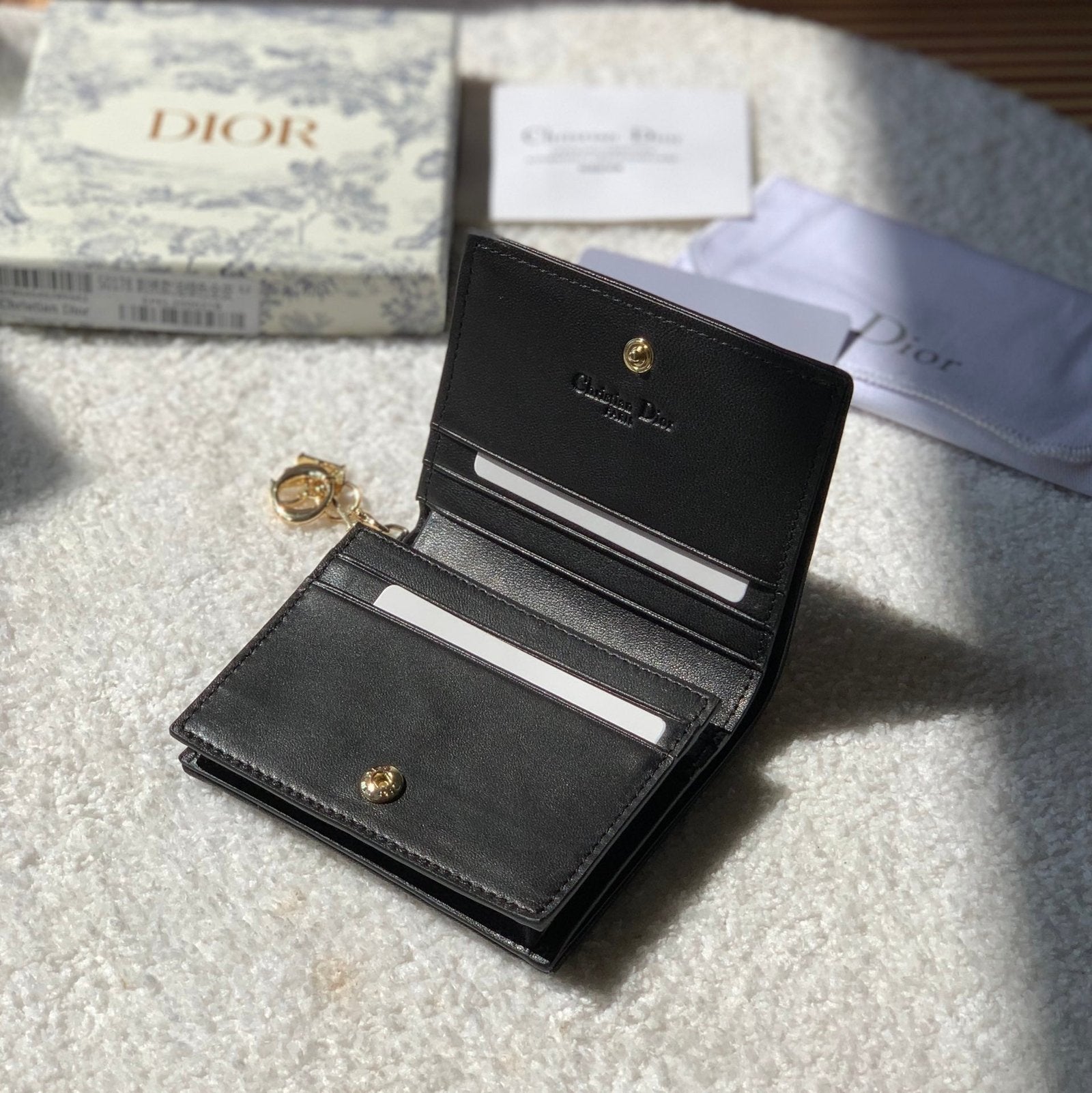 Mini Lady Dior Black Wallet 11cm