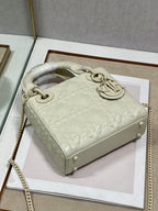 Christian Dior Lady Dior Bag 17cm Beige