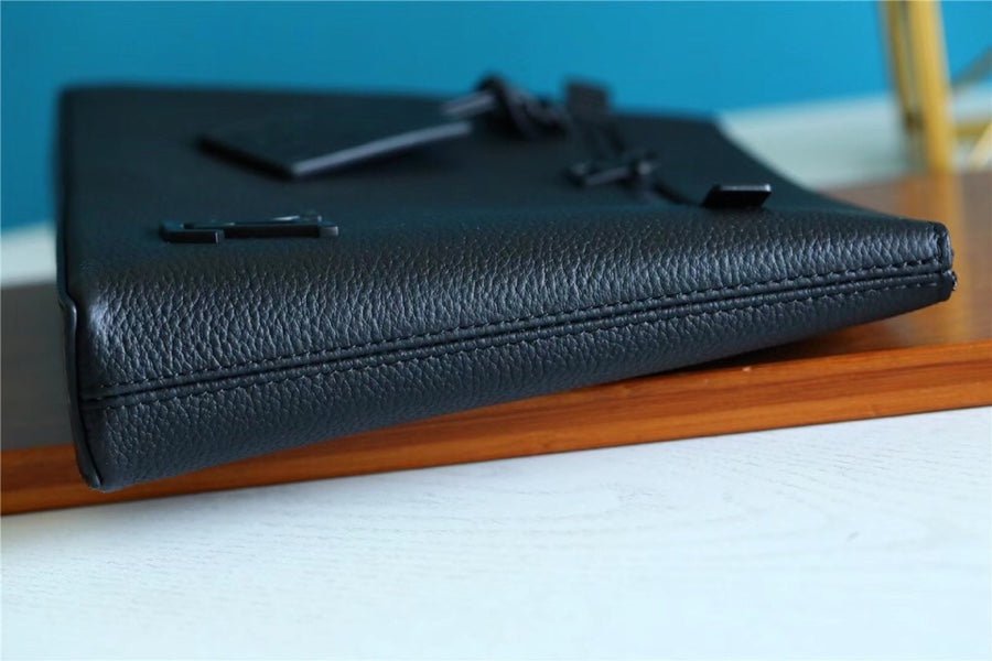 Louis Vuitton Pochette Ipad Black Aerogram For Men, Men’s Wallet 30cm LV M81029