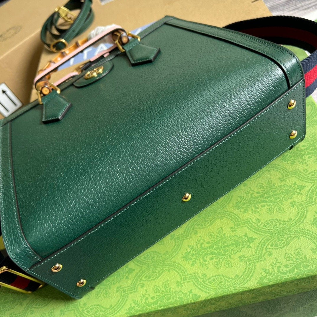 Gucci Diana Medium Tote Bag Green For Women, Women’s Bags 11in/27cm GG ‎