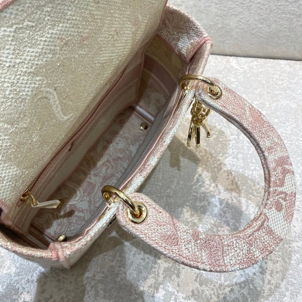 Christian Dior Medium Lady D-Lite Bag 24cm Pink