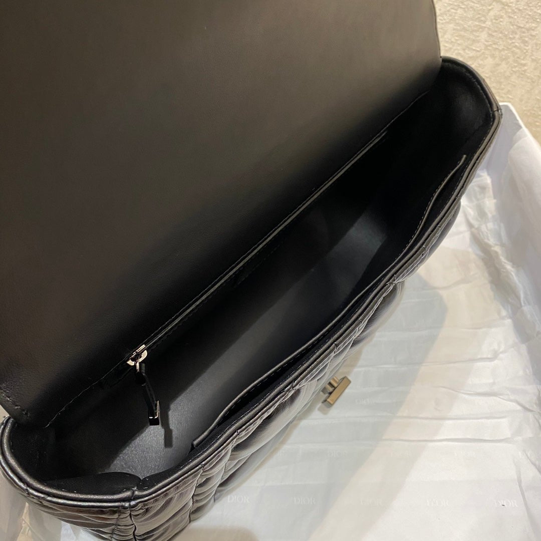 Christian Dior Large Caro Bag 28cm Black