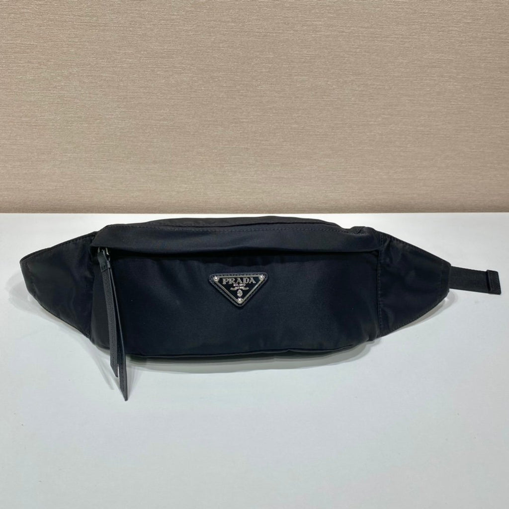 Prada Re-Nylon And Saffiano Belt Bag Black For Women, Women’s Bags 10.2in/26cm